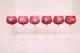 SET 6 BOHEMIAN CZECH CUT TO CLEAR CRYSTAL Hock Wine GLASSES Goblets Cranberry