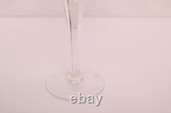 SET 6 BOHEMIAN CZECH CUT TO CLEAR CRYSTAL Hock Wine GLASSES Goblets Cranberry