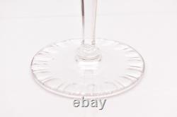SET 6 BOHEMIAN CZECH CUT TO CLEAR CRYSTAL Hock Wine GLASSES Goblets Multicolor