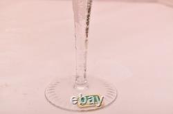 SET 6 BOHEMIAN CZECH CUT TO CLEAR CRYSTAL Hock Wine GLASSES Goblets Multicolor