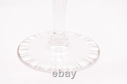 SET 6 BOHEMIAN CZECH CUT TO CLEAR CRYSTAL Hock Wine GLASSES Goblets Multicolor