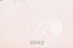 SET 6 BOHEMIAN CZECH CUT TO CLEAR CRYSTAL Hock Wine GLASSES Goblets Multicolor