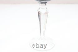 SET 6 BOHEMIAN CZECH CUT TO CLEAR Cordial Wine GLASSES Goblets Multicolor 5.25