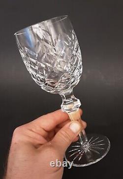 SET 6 Vintage WATERFORD Crystal POWERSCOURT 7 1/8 Claret Wine Glasses Goblets