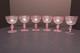 SET 6 Vtg Steuben Carder Era 3325 Pink Glass Cocktail Wine Glasses Goblets 4.75