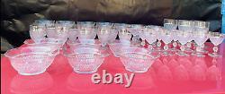 SET Large LOT of Cambridge Mount Vernon GLASS goblet wine bowls Glasses Vintage