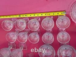 SET Large LOT of Cambridge Mount Vernon GLASS goblet wine bowls Glasses Vintage