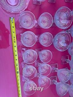 SET Large LOT of Cambridge Mount Vernon GLASS goblet wine bowls Glasses Vintage