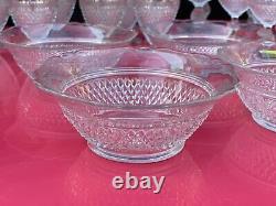 SET Large LOT of Cambridge Mount Vernon GLASS goblet wine bowls Glasses Vintage