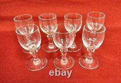 SET OF 7 Vintage Baccarat Normandie CORDIAL Glasses 1 OUNCE