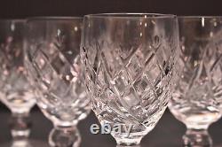 SET of 6 Waterford Crystal White Wine Glasses Goblets Stemware DONEGAL Pattern