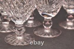 SET of 6 Waterford Crystal White Wine Glasses Goblets Stemware DONEGAL Pattern