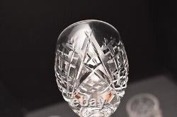 SET of 6 Waterford Crystal White Wine Glasses Goblets Stemware DONEGAL Pattern