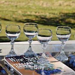 STUNNING 6 Vintage CRYSTAL Wine Glasses, Mikasa The Ritz 1980's, 8 oz