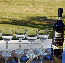 STUNNING 6 Vintage CRYSTAL Wine Glasses, Mikasa The Ritz 1980's, 8 oz
