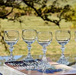 STUNNING 6 Vintage CRYSTAL Wine Glasses, Mikasa The Ritz 1980's, 8 oz