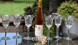 STUNNING! 6 Vintage Etched Wine glasses, 1950's, Vintage 10 oz Wine Glasses