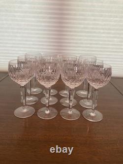 STUNNING SET(12) VTG WATERFORD Crystal COLLEEN Hock Wine Glasses 7.5H SIGNED