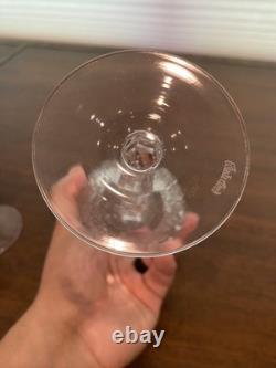 STUNNING SET(12) VTG WATERFORD Crystal COLLEEN Hock Wine Glasses 7.5H SIGNED