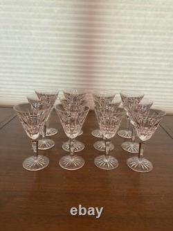 STUNNING VTG SET(12) WATERFORD Crystal GLENMORE Claret Wine Glasses SIGNED 6.5H