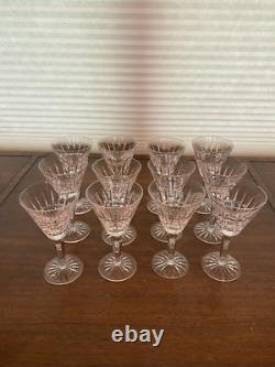 STUNNING VTG SET(12) WATERFORD Crystal GLENMORE Claret Wine Glasses SIGNED 6.5H