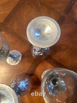 Seagull 1990 Wine Glasses (RARE Grapes Pattern) Vintage Set Of 6