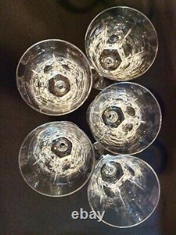 Set 10 Gorham Crystal Cathedral Water or Wine Glasses Vintage Cut Crystal