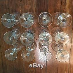 Set 12 Gorham CHERRYWOOD CLEAR Vintage Cut Crystal Wine Glasses Goblets