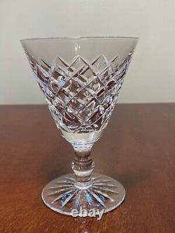 Set 12 Vintage WATERFORD CRYSTAL Adare Pattern 5.25 Claret Wine Glasses IRELAND