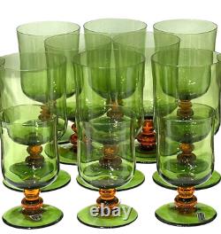 Set 23 Vintage NASON & MORETTI Italian Murano Mid Century Modern Wine Bar Glass