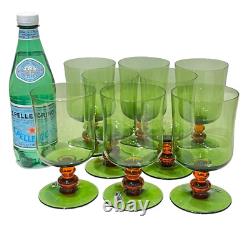 Set 23 Vintage NASON & MORETTI Italian Murano Mid Century Modern Wine Bar Glass