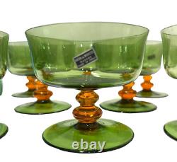 Set 23 Vintage NASON & MORETTI Italian Murano Mid Century Modern Wine Bar Glass