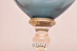 Set 2 Union Street Sienna Smokey Blue Bordeaux Wine Glasses Goblets Stemware