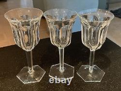 Set / 3 Vintage Baccarat France Crystal MALMAISON Water Goblets or Wine Glasses