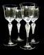 Set 4 Vintage Igor Carl Faberge Crystal Wine Glasses Anna Pavlova Lalique Style