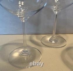 Set 4 Vintage RIEDEL Stacked & Ribbed Blown Crystal WINE Pinot Nebbiolo Glasses