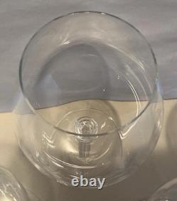 Set 4 Vintage RIEDEL Stacked & Ribbed Blown Crystal WINE Pinot Nebbiolo Glasses