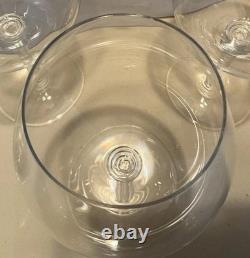 Set 4 Vintage RIEDEL Stacked & Ribbed Blown Crystal WINE Pinot Nebbiolo Glasses