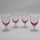 Set 4 Wistaria Pink by Tiffin-Franciscan Water Goblets Chrystal Glasses 4 1/8