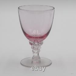 Set 4 Wistaria Pink by Tiffin-Franciscan Water Goblets Chrystal Glasses 4 1/8