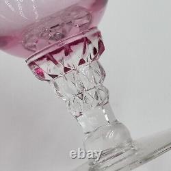Set 4 Wistaria Pink by Tiffin-Franciscan Water Goblets Chrystal Glasses 4 1/8