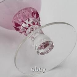 Set 4 Wistaria Pink by Tiffin-Franciscan Water Goblets Chrystal Glasses 4 1/8