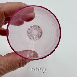 Set 4 Wistaria Pink by Tiffin-Franciscan Water Goblets Chrystal Glasses 4 1/8