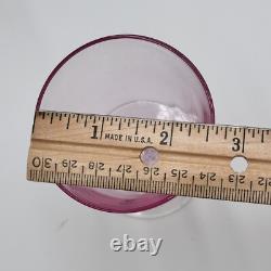Set 4 Wistaria Pink by Tiffin-Franciscan Water Goblets Chrystal Glasses 4 1/8