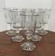 Set/6 VTG Indiana Clear Glass Water Wine Goblet Bethlehem Star USA 1910-1920