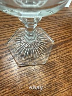 Set/6 VTG Indiana Clear Glass Water Wine Goblet Bethlehem Star USA 1910-1920