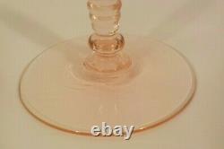 Set/6 Vintage Elegant Glass Champagne / Wine Goblets, Ribbed Stem