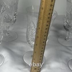 Set 6 Vintage Gorham Wine Diamond Lead Crystal Glasses Retired Euc