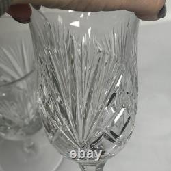 Set 6 Vintage Gorham Wine Diamond Lead Crystal Glasses Retired Euc