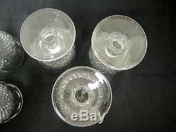 Set 6 Vintage Signed Water Crystal Claret Wine Glasses Goblets COLLEEN Pattern